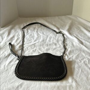 Madison West Black Crossbody Bag with Chain Detail